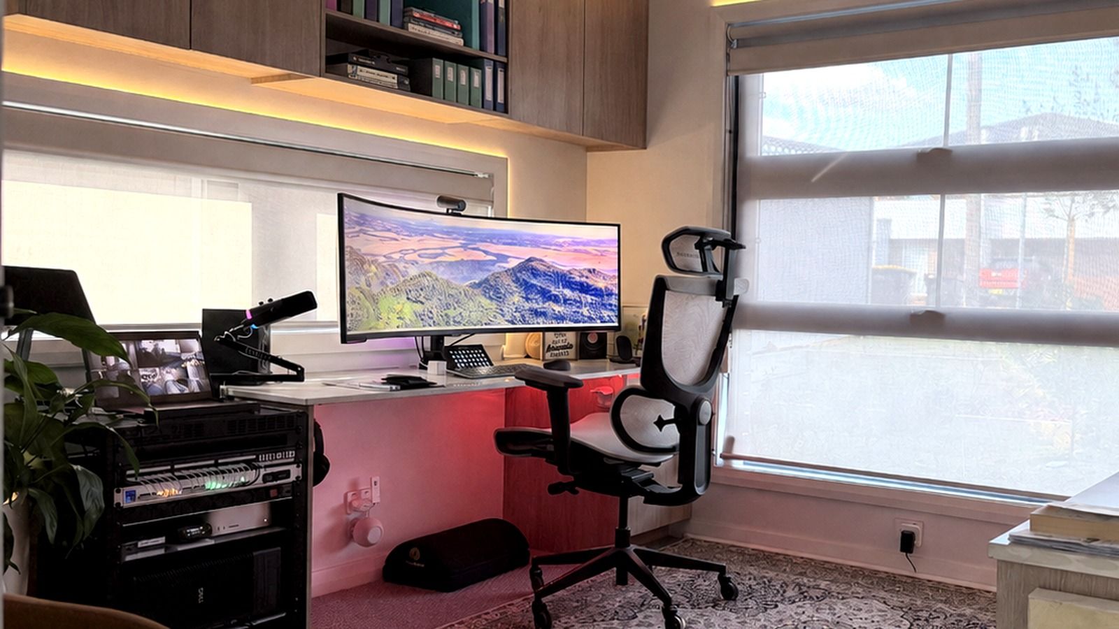 The workspace and server rack we manage client systems from
